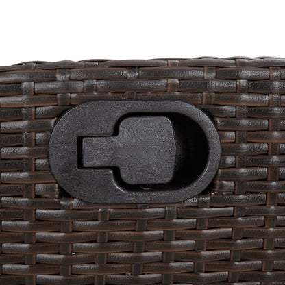 7-Delige Tuinset Met Kussens Poly Rattan Bruin 6 200 cm tafellengte
