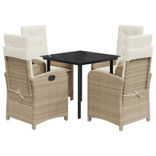 5-Delige Tuinset Met Kussens Poly Rattan Beige