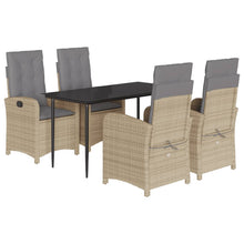 5-Delige Tuinset Met Kussens Poly Rattan Gemengd Beige