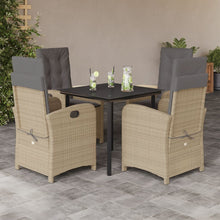 5-Delige Tuinset Met Kussens Poly Rattan Gemengd Beige