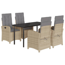 5-Delige Tuinset Met Kussens Poly Rattan Gemengd Beige