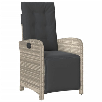 7-Delige Tuinset Met Kussens Poly Rattan Grijs