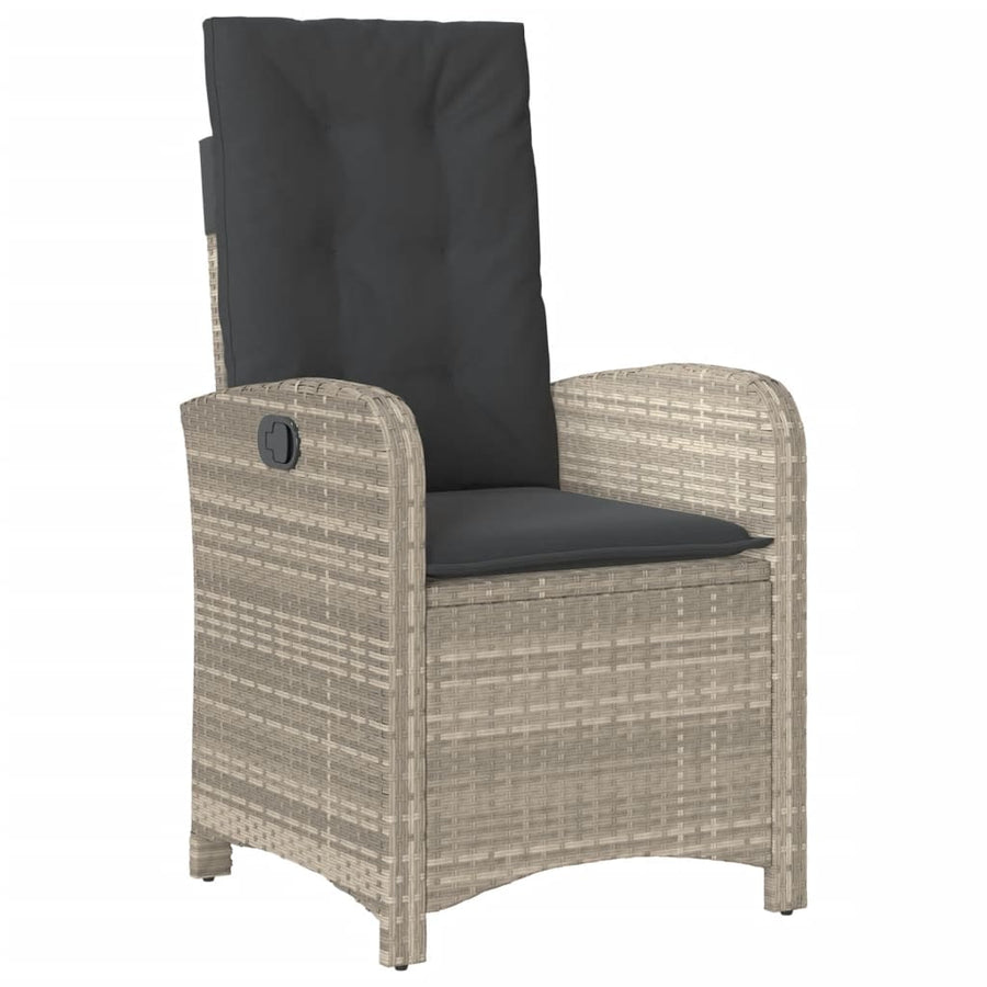 7-Delige Tuinset Met Kussens Poly Rattan Grijs