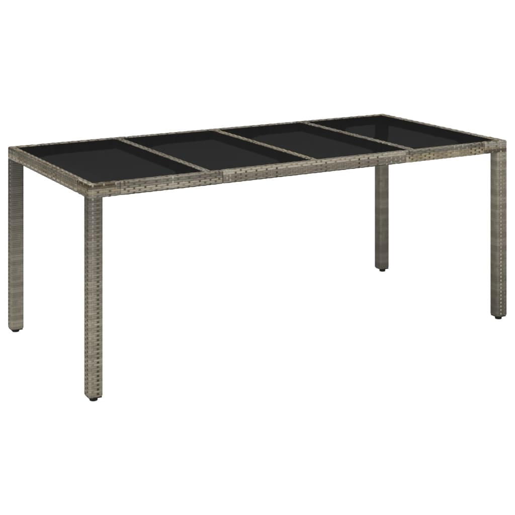 -Delige Tuinset Met Kussens Poly Rattan Grijs 190 cm tafellengte 9