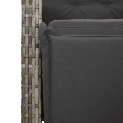 -Delige Tuinset Met Kussens Poly Rattan Grijs 190 cm tafellengte 9