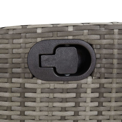 -Delige Tuinset Met Kussens Poly Rattan Grijs 190 cm tafellengte 9