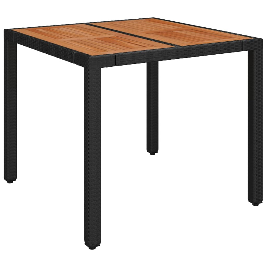 5-Delige Tuinset Met Kussens Poly Rattan Zwart