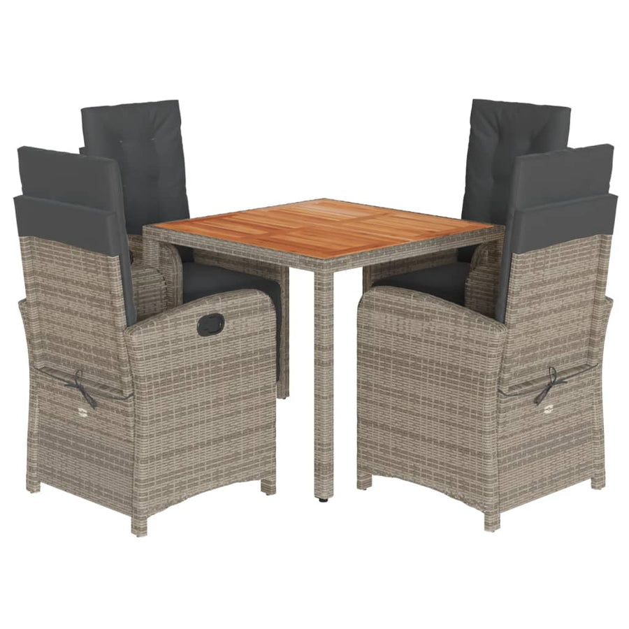 5-Delige Tuinset Met Kussens Poly Rattan 4