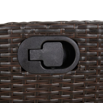 Tuinset met kussens poly rattan 9 Glas Bruin en crème