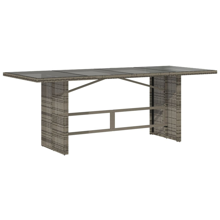 Tuinset met kussens poly rattan 9 Glas Grijs