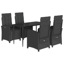 5-Delige Tuinset Met Kussens Poly Rattan Zwart
