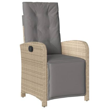 5-Delige Tuinset Met Kussens Poly Rattan Beige