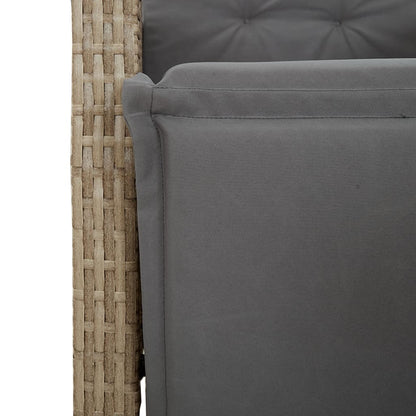 5-Delige Tuinset Met Kussens Poly Rattan Beige