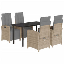 5-Delige Tuinset Met Kussens Poly Rattan Beige