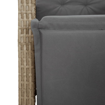 5-Delige Tuinset Met Kussens Poly Rattan Beige