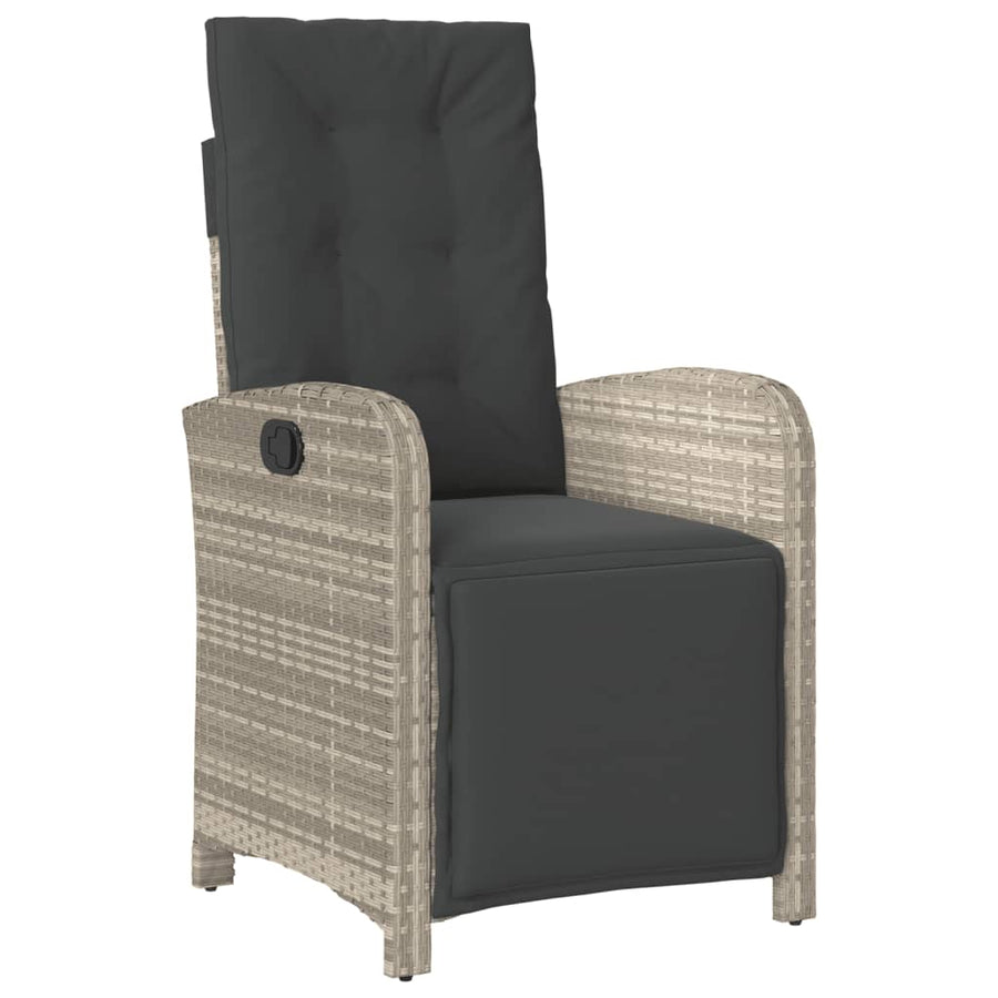 7-Delige Tuinset Met Kussens Poly Rattan Grijs