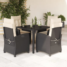 5-Delige Tuinset Met Kussens Poly Rattan Zwart 4 90 cm tafellengte