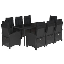 9-Delige Tuinset Poly Rattan Zwart