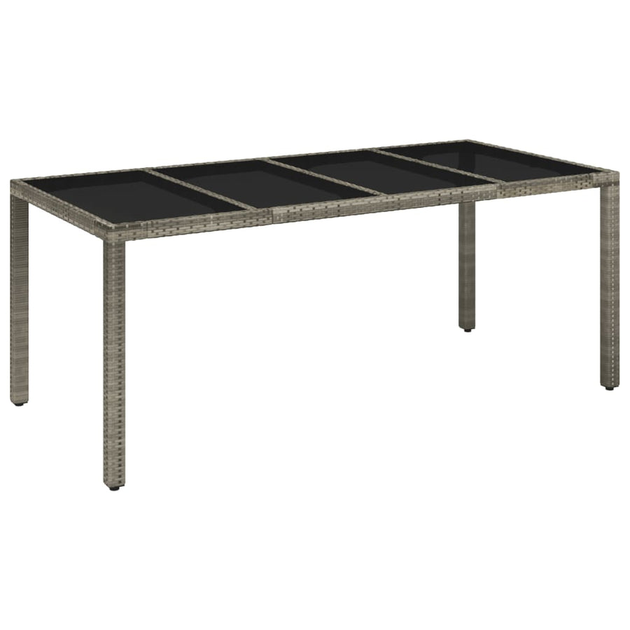 7-Delige Tuinset Met Kussens Poly Rattan Grijs
