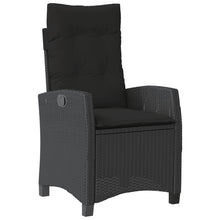3-Delige Tuinset Met Kussens Poly Rattan Zwart