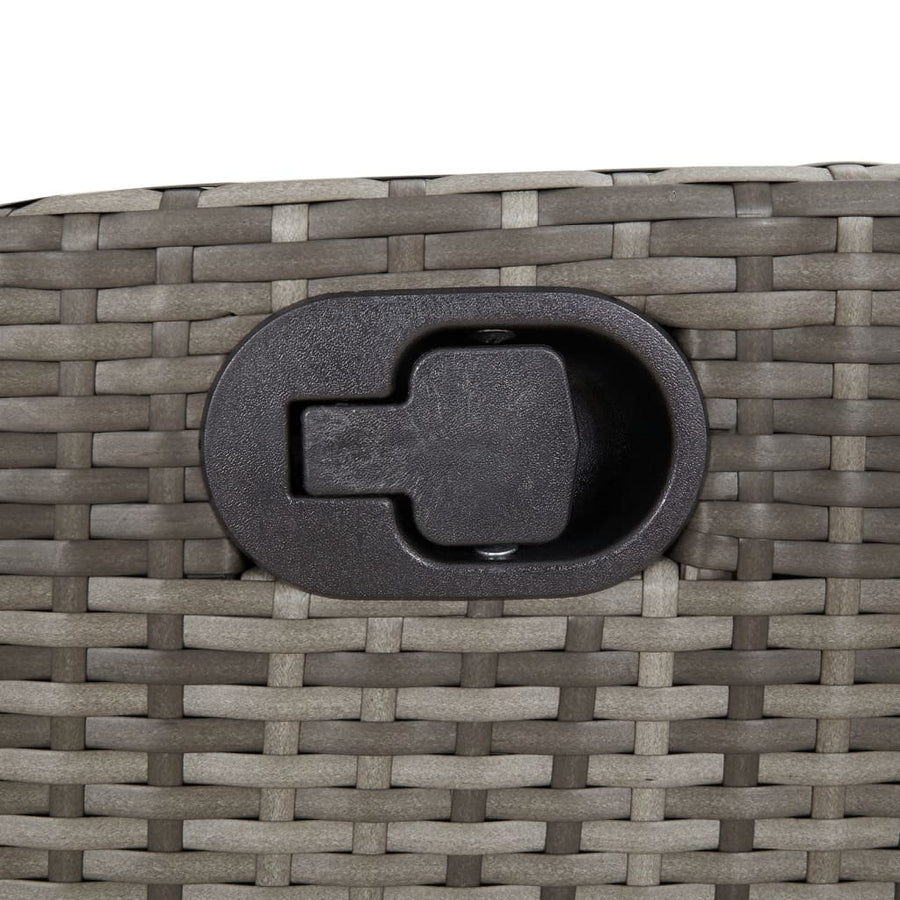 7-Delige Tuinset Met Kussens Poly Rattan Grijs