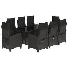 Tuinset poly rattan 9 Zwart Zonder voetensteun