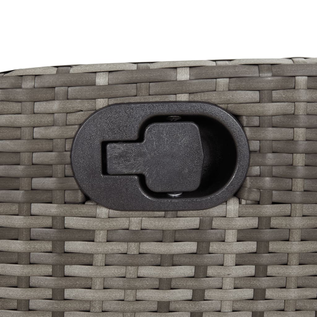 Tuinset met kussens poly rattan 9 Grijs Zonder voetensteun