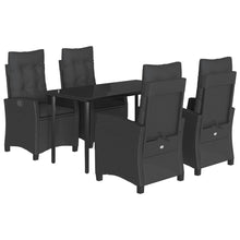 5-Delige Tuinset Met Kussens Poly Rattan Zwart