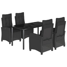 5-Delige Tuinset Met Kussens Poly Rattan Zwart