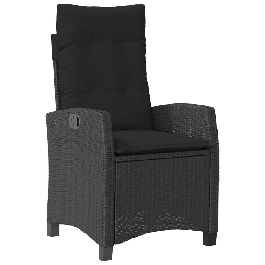 9-Delige Tuinset Poly Rattan Zwart 8 200 cm tafellengte