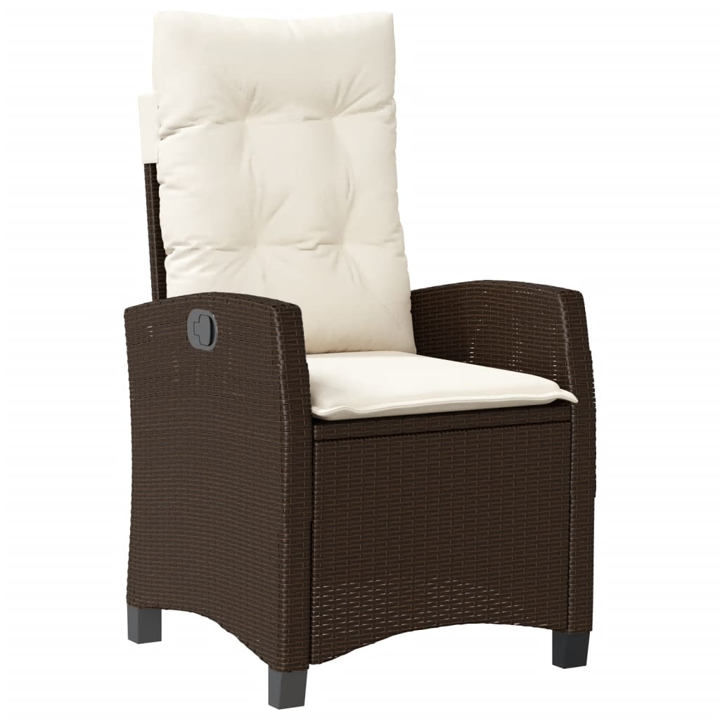 5-Delige Tuinset Met Kussens Poly Rattan Bruin