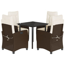 5-Delige Tuinset Met Kussens Poly Rattan Bruin