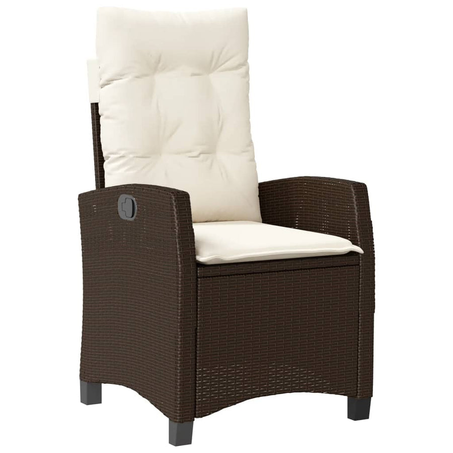 7-Delige Tuinset Met Kussens Poly Rattan Bruin