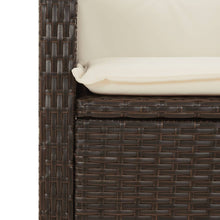 7-Delige Tuinset Met Kussens Poly Rattan Bruin