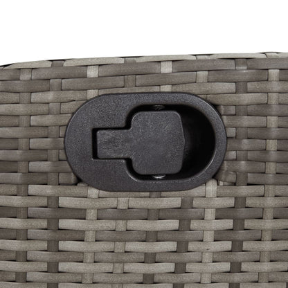 7-Delige Tuinset Met Kussens Poly Rattan Grijs