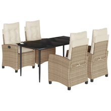5-Delige Tuinset Met Kussens Poly Rattan Beige