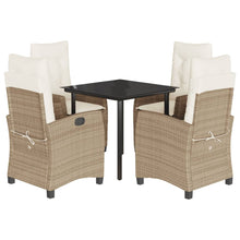 5-Delige Tuinset Met Kussens Poly Rattan Beige