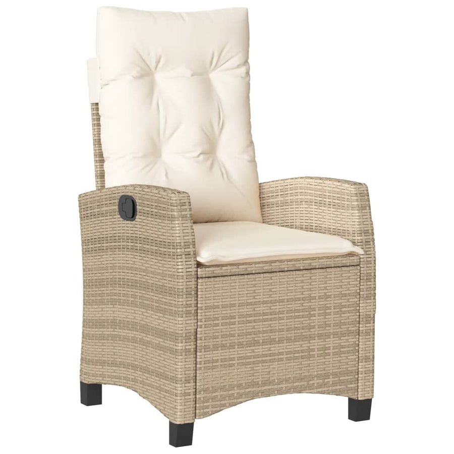 7-Delige Tuinset Met Kussens Poly Rattan Beige 6 200 cm tafellengte