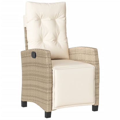 9-Delige Tuinset Met Kussens Poly Rattan Beige 8 200 cm tafellengte
