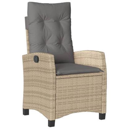 9-Delige Tuinset Met Kussens Poly Rattan Gemengd Beige 8 200 cm tafellengte
