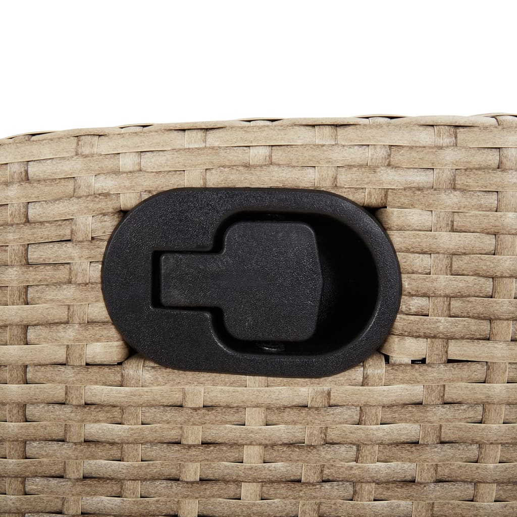 9-Delige Tuinset Met Kussens Poly Rattan Gemengd Beige 8 200 cm tafellengte