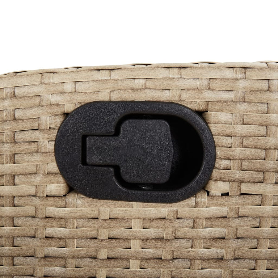 9-Delige Tuinset Met Kussens Poly Rattan Gemengd Beige 8 200 cm tafellengte