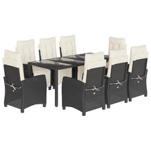 9-Delige Tuinset Poly Rattan Zwart