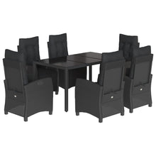 7-Delige Tuinset Met Kussens Poly Rattan Zwart