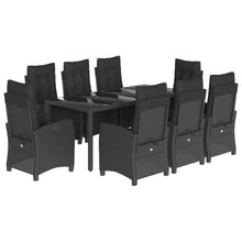 9-Delige Tuinset Poly Rattan Zwart