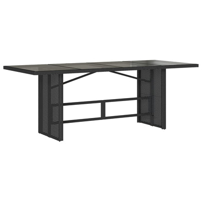 -Delige Tuinset Met Kussens Poly Rattan 7 Zwart Glas