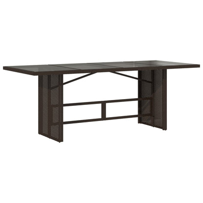 -Delige Tuinset Met Kussens Poly Rattan 7 Bruin en crème Glas