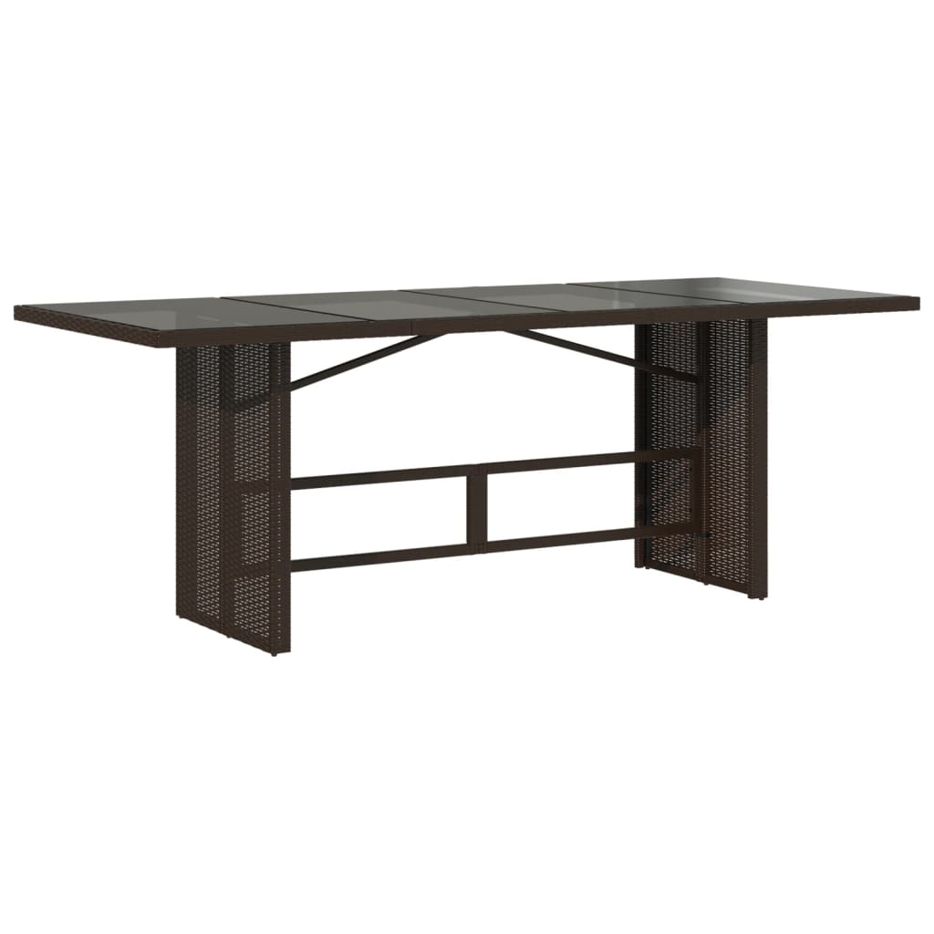 Tuinset met kussens poly rattan 9 Bruin en crème Glas