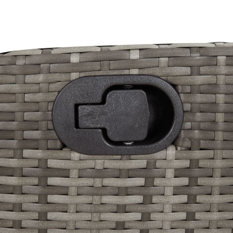 Tuinset met kussens poly rattan 7 Grijs Glas