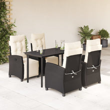 5-Delige Tuinset Met Kussens Poly Rattan Zwart 4